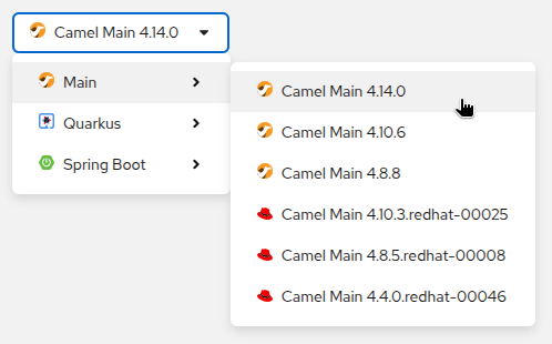 Camel catalog